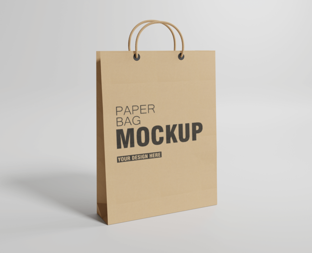 Free Brown Shopping Paper Bag Mockup | Free Mockups, Best Free PSD ...