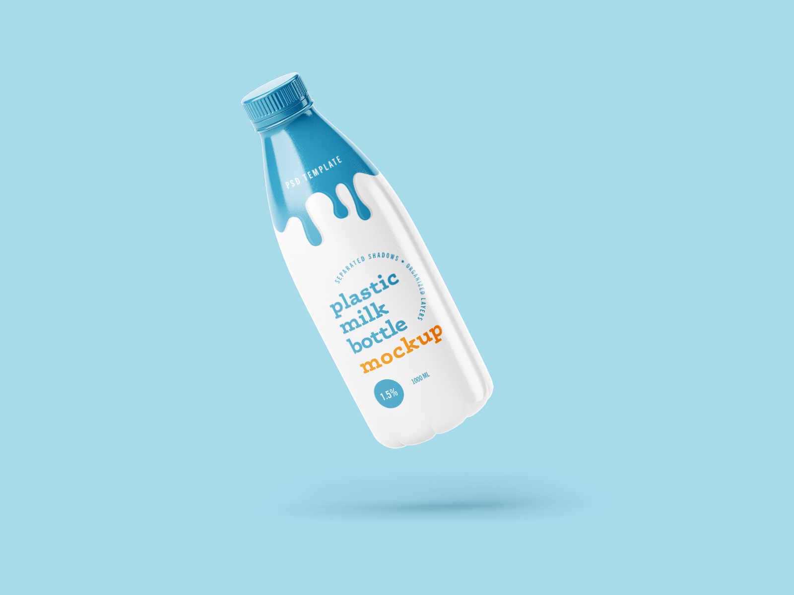 Small Baby Milk Powder Container PSD Mockup, Floating – Original Mockups