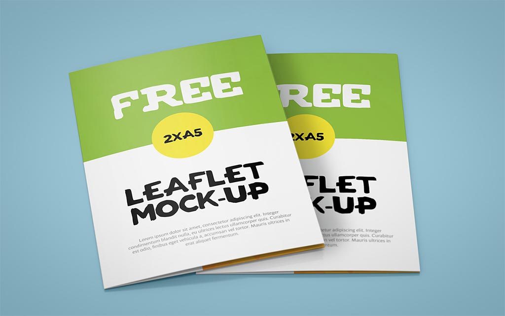 Download 2 x A5 Leaflet Mockup Set | Free Mockups, Best Free PSD Mockups - ApeMockups