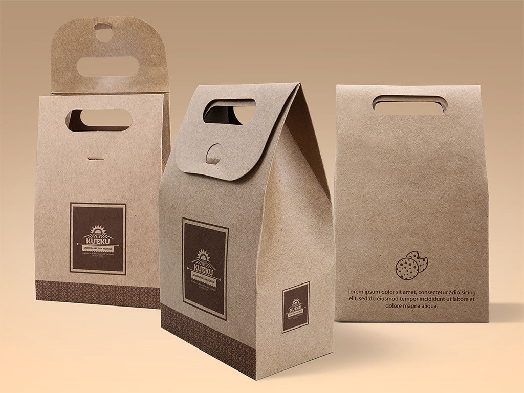 Download Cake & Cookie Kraft Paper Bag Mockup | Free Mockups, Best ...