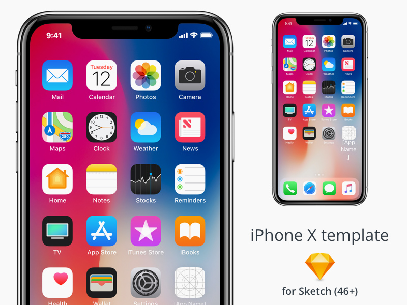 Iphone Template With Apps