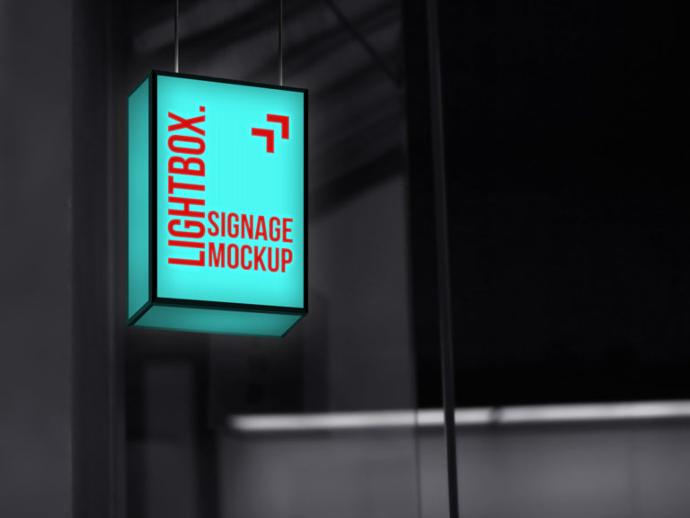 Download Signage Lightbox Mockup | Free Mockups, Best Free PSD Mockups - ApeMockups