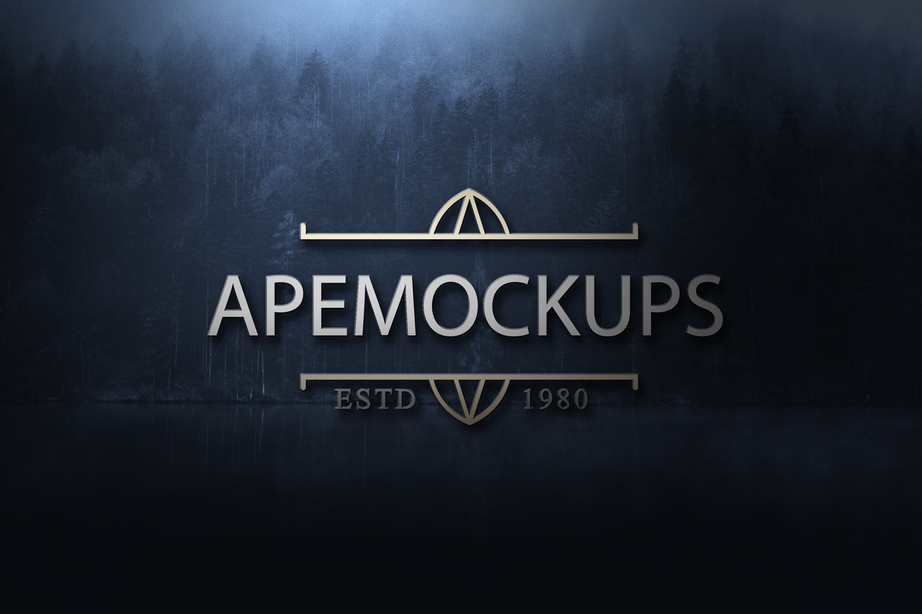 Dark Forest Logo Mockup Psd Free Mockups Best Free Psd Mockups Apemockups