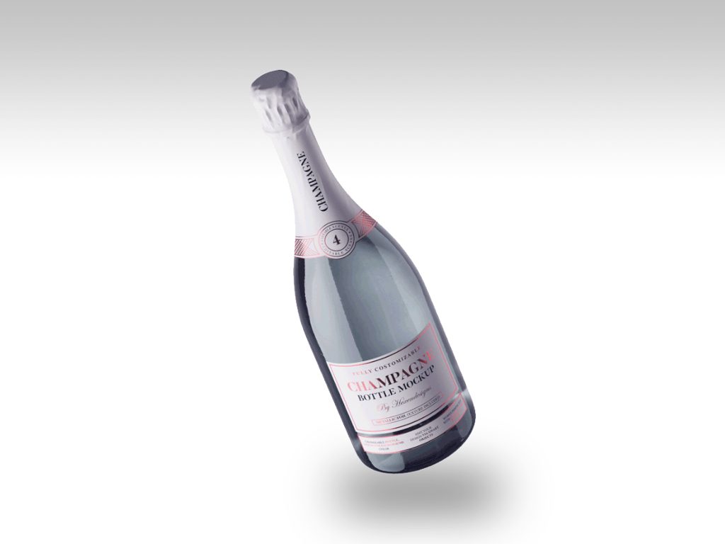 Download Free Champagne Bottle Mockup PSD | Free Mockups, Best Free ...