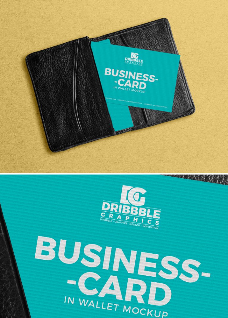 Download Free Wallet Business Card Mockup PSD
