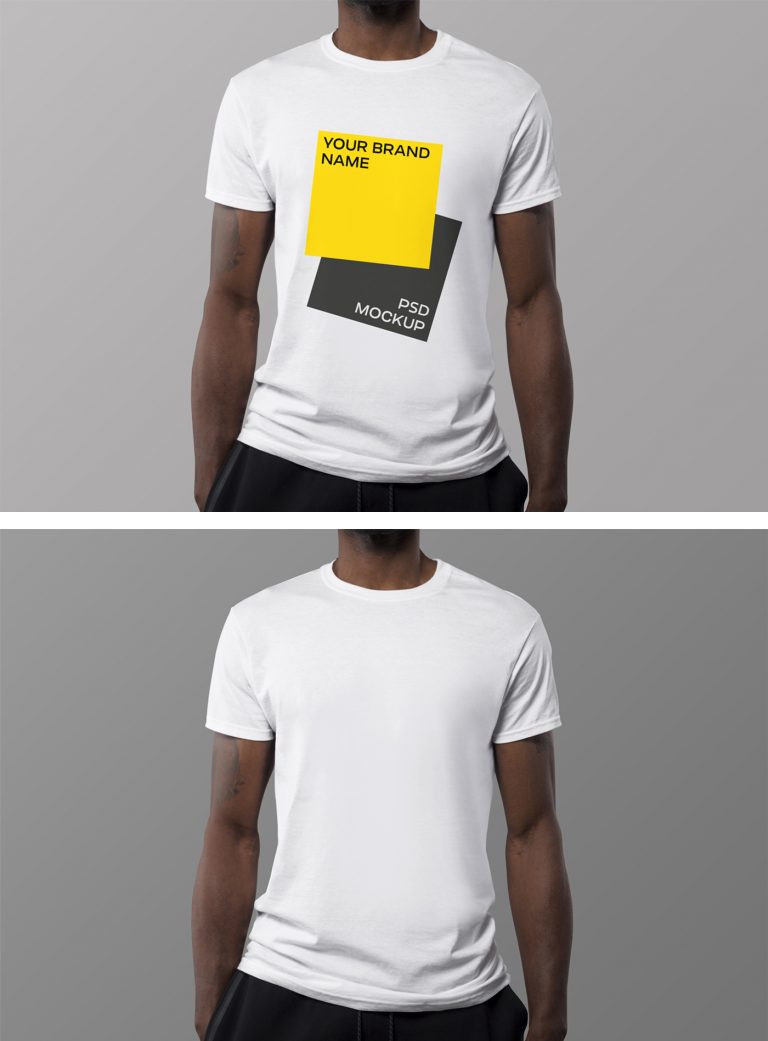 Download Free Photo-Realistic T-Shirt Mockup_02