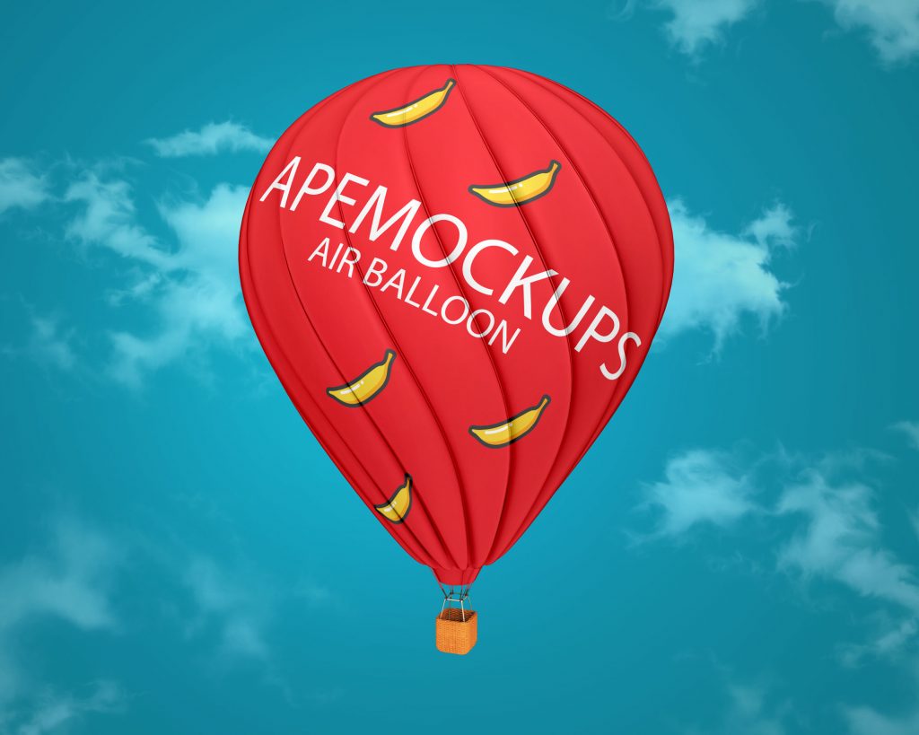 Download Hot Air Balloon Mockup | Free Mockups, Best Free PSD Mockups - ApeMockups