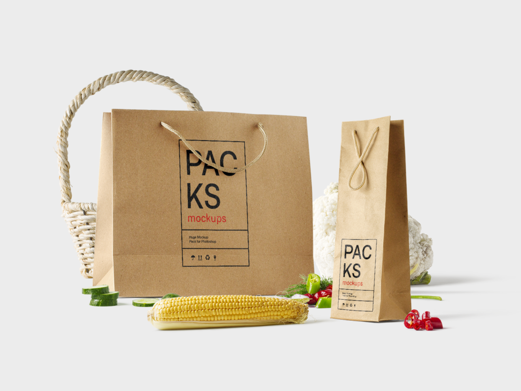 Download Free Groceries Bags Mockup | Free Mockups, Best Free PSD ...